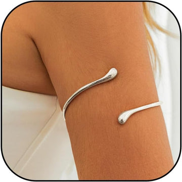 Arm Cuff Layered Bracelet Adjustable Upper Arm Cuff Bangle Gold Jewelry Gifts for Women Boho Summer Beach Essentials