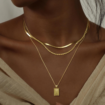 Layered Gold Silver Necklaces for Women, Stackable Stack 14K Real Gold Plated Silver Chain Necklace Diamond Circle CZ Layering Pendant Necklaces Trendy Gold Jewelry Set Gifts