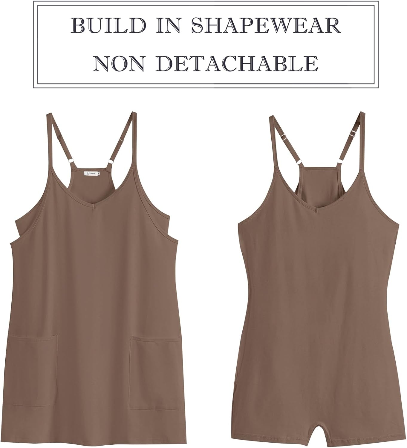 Women Athletic Dress Summer Tennis Workout Active Sports Mini Romper Dress Built in Shorts Travel Vacation Clothes