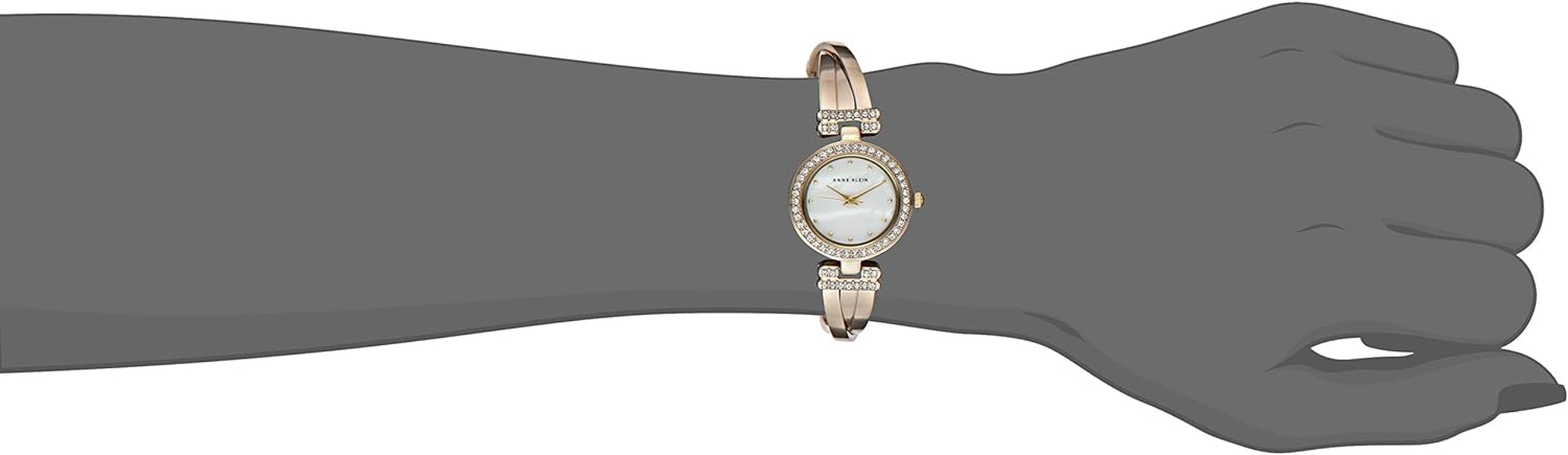 Women'S Premium Crystal Accented Bangle Watch and Bracelet Set
