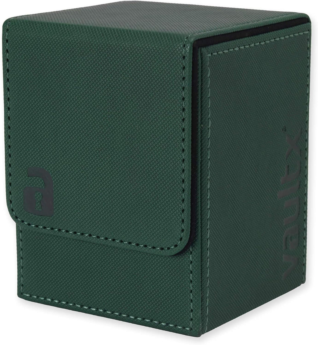Trading Card Toploading Deck Box, 80+ Sleeved Cards, Premium Exo-Tec Material, Card Holder Storage Box, Detachable Magnetic Lid, for MTG Commander, TCG (Green)
