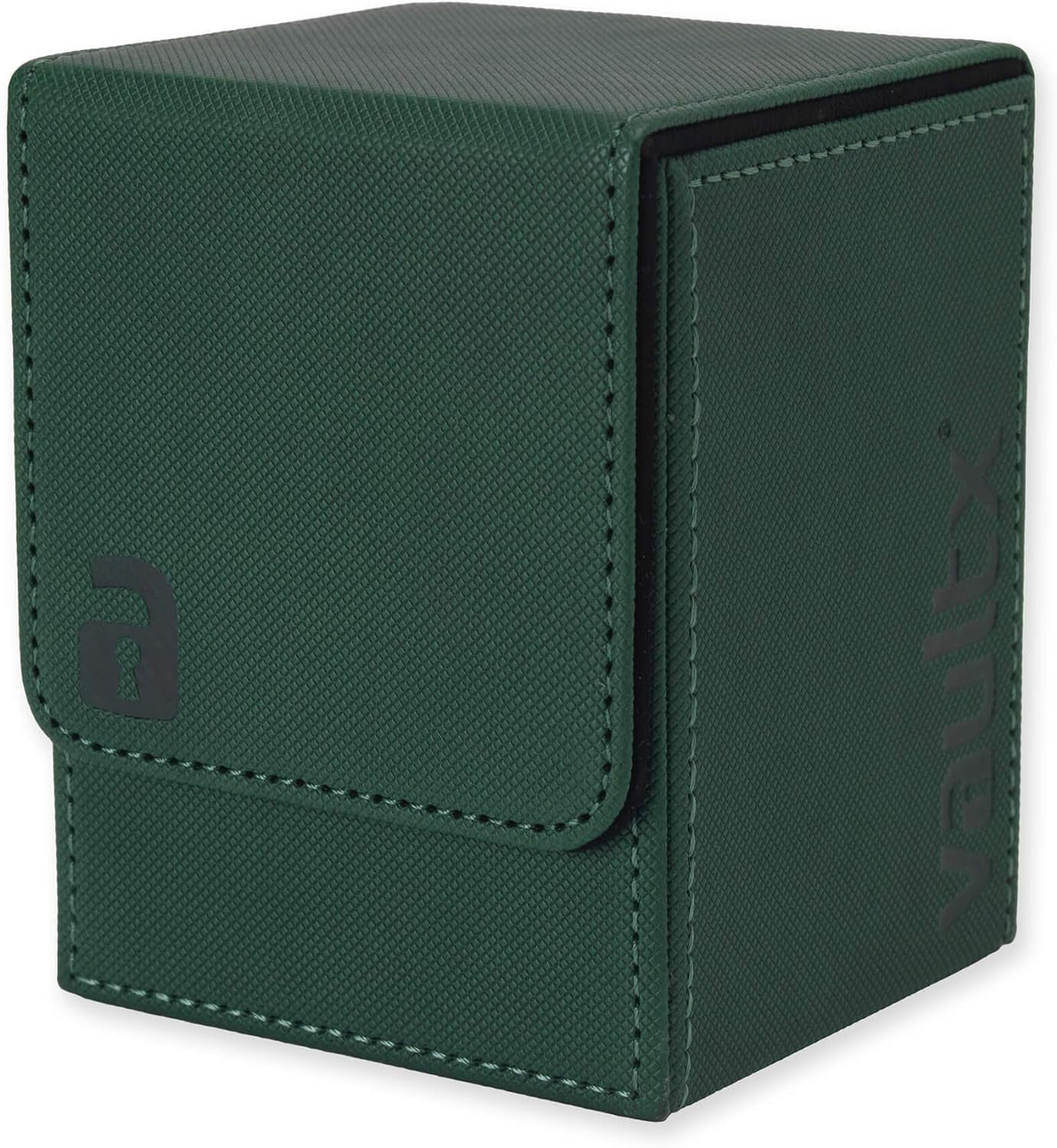 Trading Card Toploading Deck Box, 80+ Sleeved Cards, Premium Exo-Tec Material, Card Holder Storage Box, Detachable Magnetic Lid, for MTG Commander, TCG (Green)