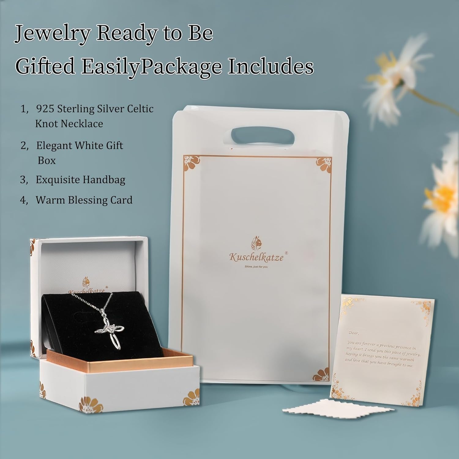 1 Carat Heart-Shaped Moissanite Cross Sterling Silver Necklace – Genuine D-Color Diamond Alternative, Sacred Celtic Knot Design, Faith-Inspired Gift for Women, Hypoallergenic 925 Silver