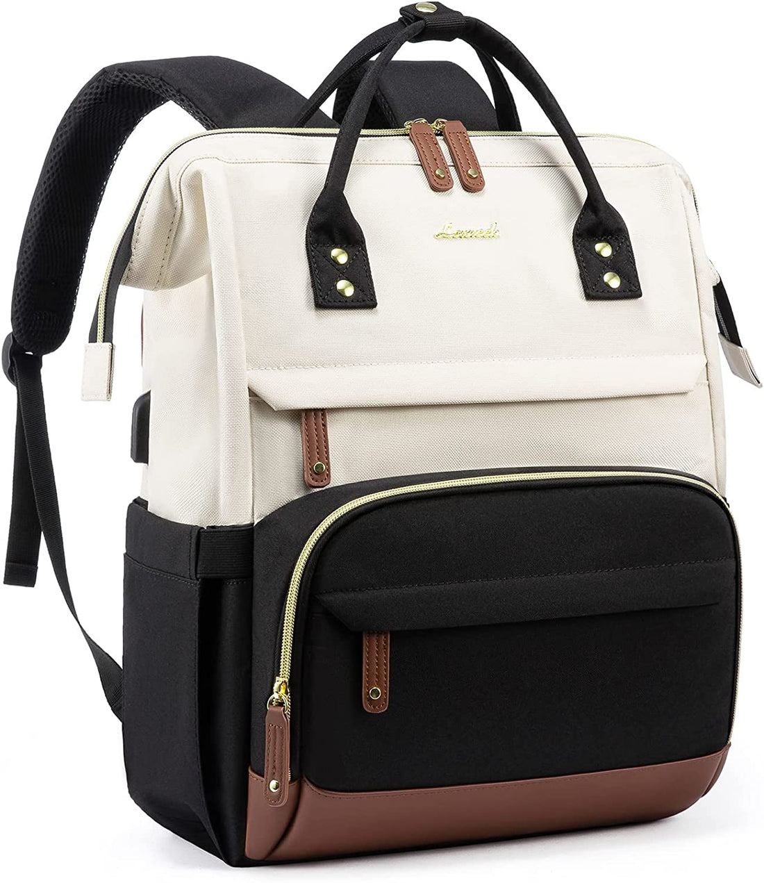 Laptop Backpack for Women, 15.6 Inch Work Business Backpacks Purse with USB Port, Large Capacity Nurse Bag College Bookbag for School, Waterproof Casual Daypack for Travel