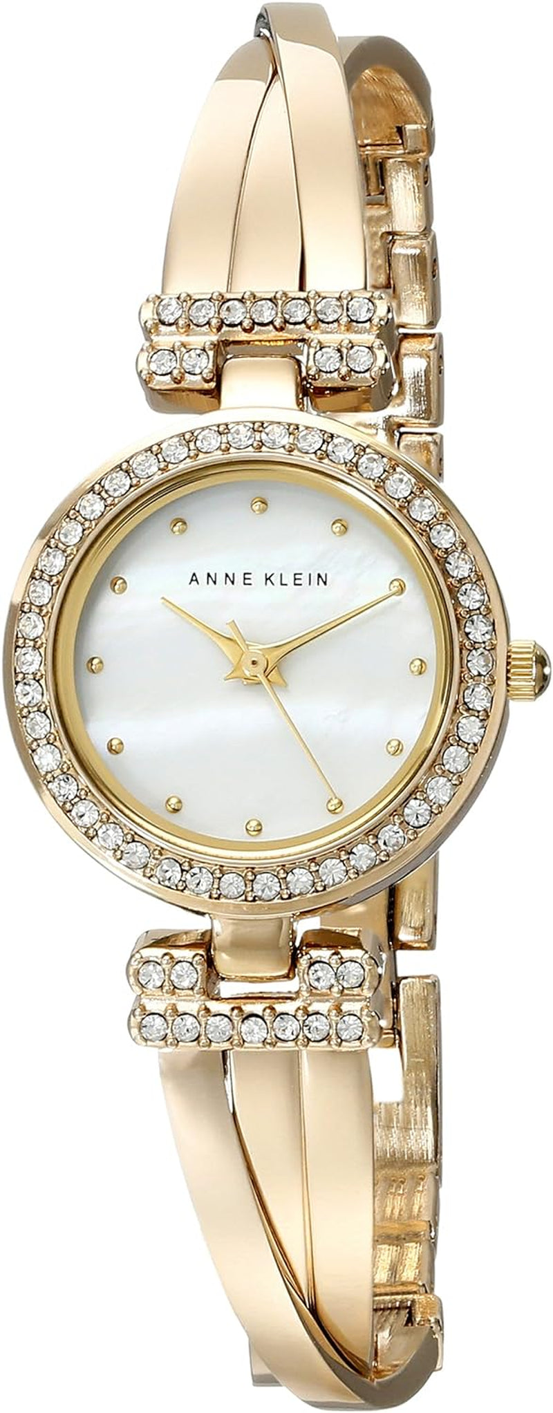 Women'S Premium Crystal Accented Bangle Watch and Bracelet Set