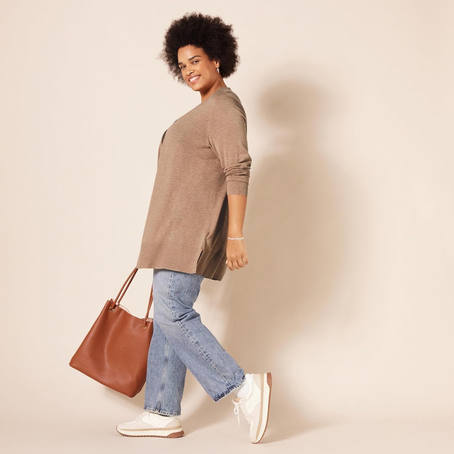 Women'S Lightweight Open-Front Cardigan Sweater (Available in plus Size)