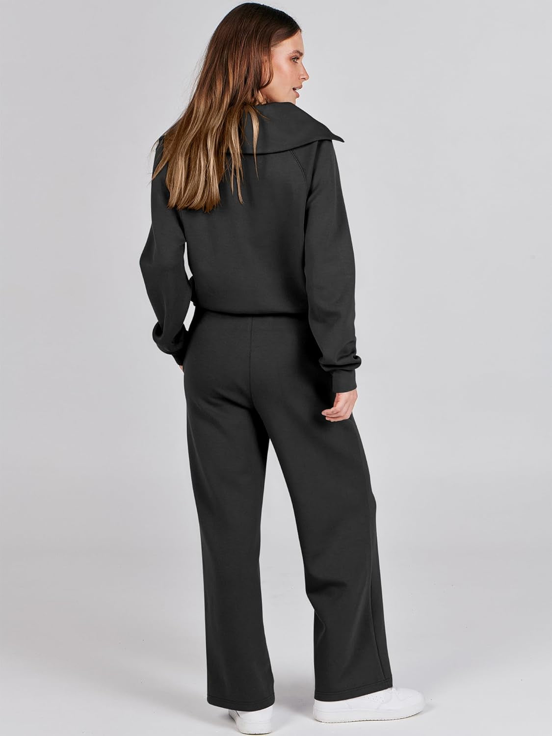 Women 2 Piece Outfits Sweatsuit Oversized Sweatshirt Sweatpants Tracksuit Sweat Lounge Matching Set 2025 Fall Trendy