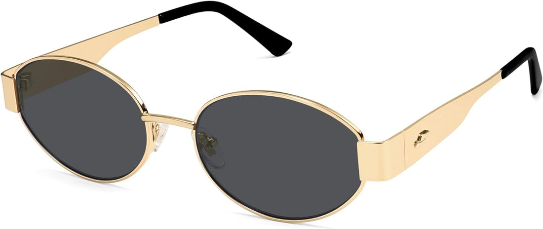 Retro Oval Sunglasses for Women Trendy Classic Shades UV400 Protection SJ1256