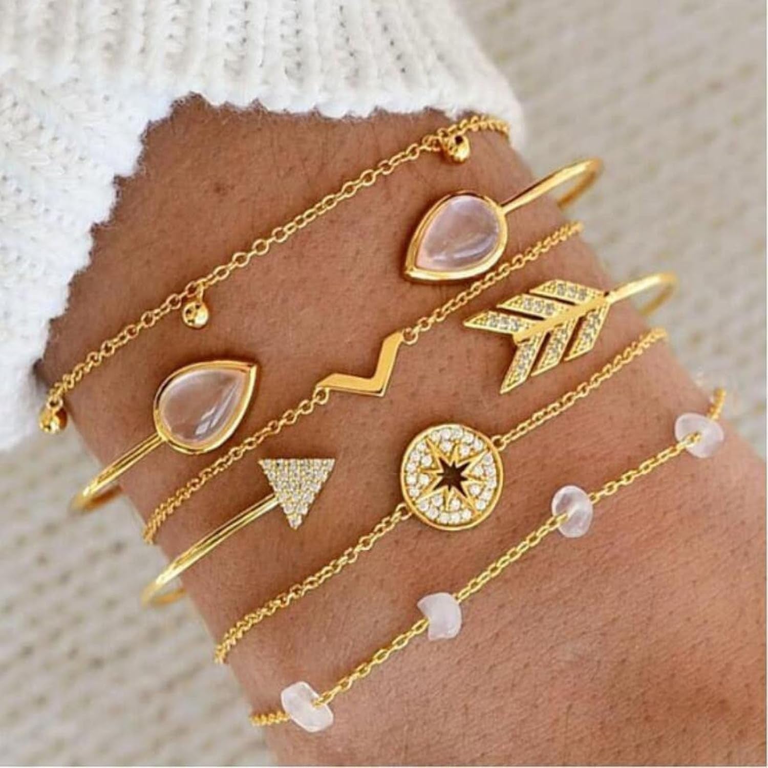 69 Pieces Gold Jewelry Set for Women Fashion Costume Jewelry Gold Plated Necklace Bracelet Earrings Set for Women
