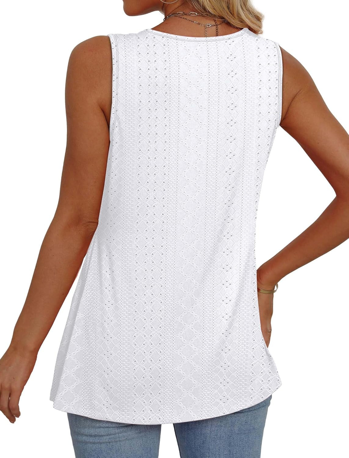 Womens Tank Tops 2025 Flowy Peplum Tops for Women Dressy Sleeveless V Neck Babydoll Tank Tops