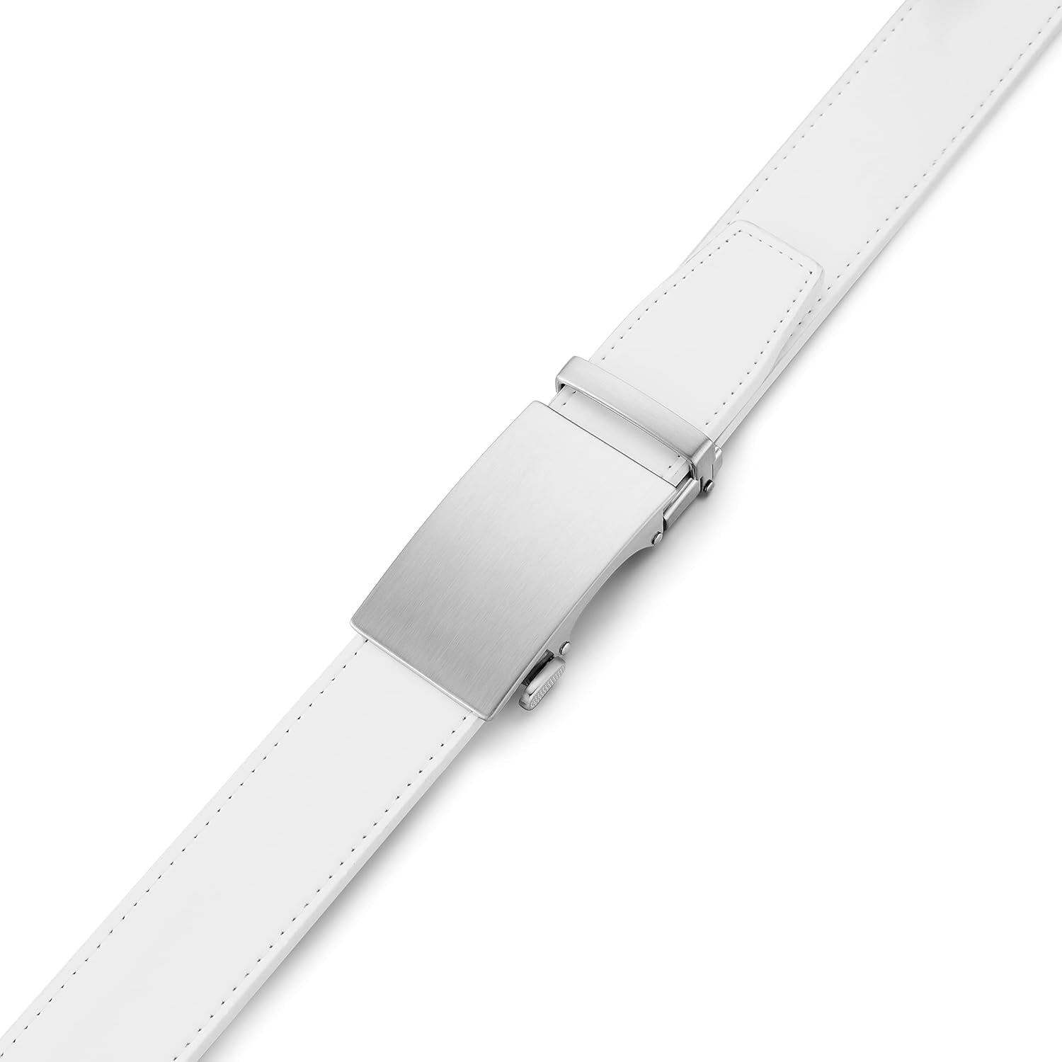 Men'S Ratchet Leather Belt for Casual Golf Dress Pants Shirts, Adjustable Fit, Comfortable and Easy to Use （35Mm）
