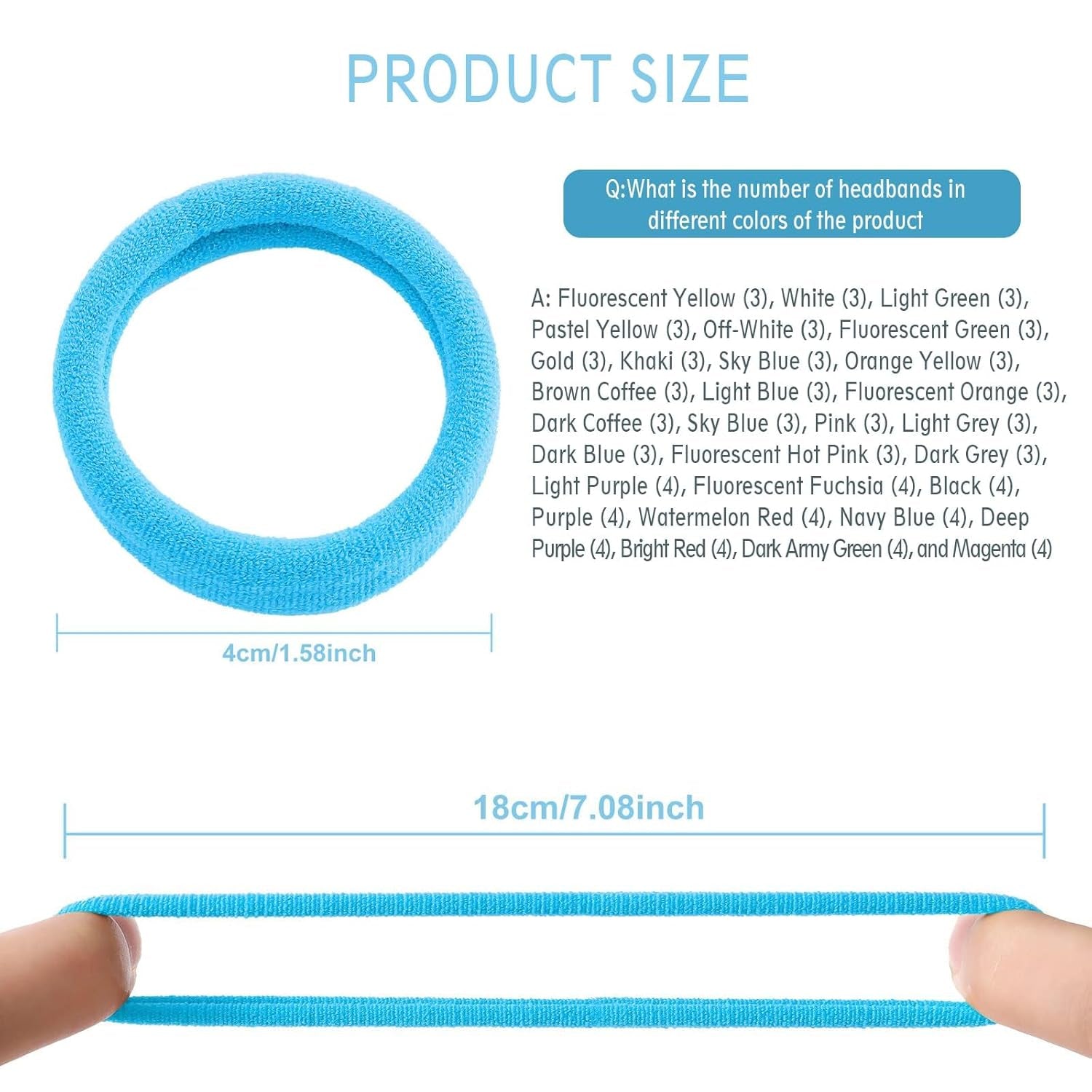 100PCS Elastic Hair Ties, Seamless Hair Band, Ponytail Holder No Crease Damage, Cotton Bands, Hair Scrunchies for Thick Thin Hair, Hair Accessories for Women