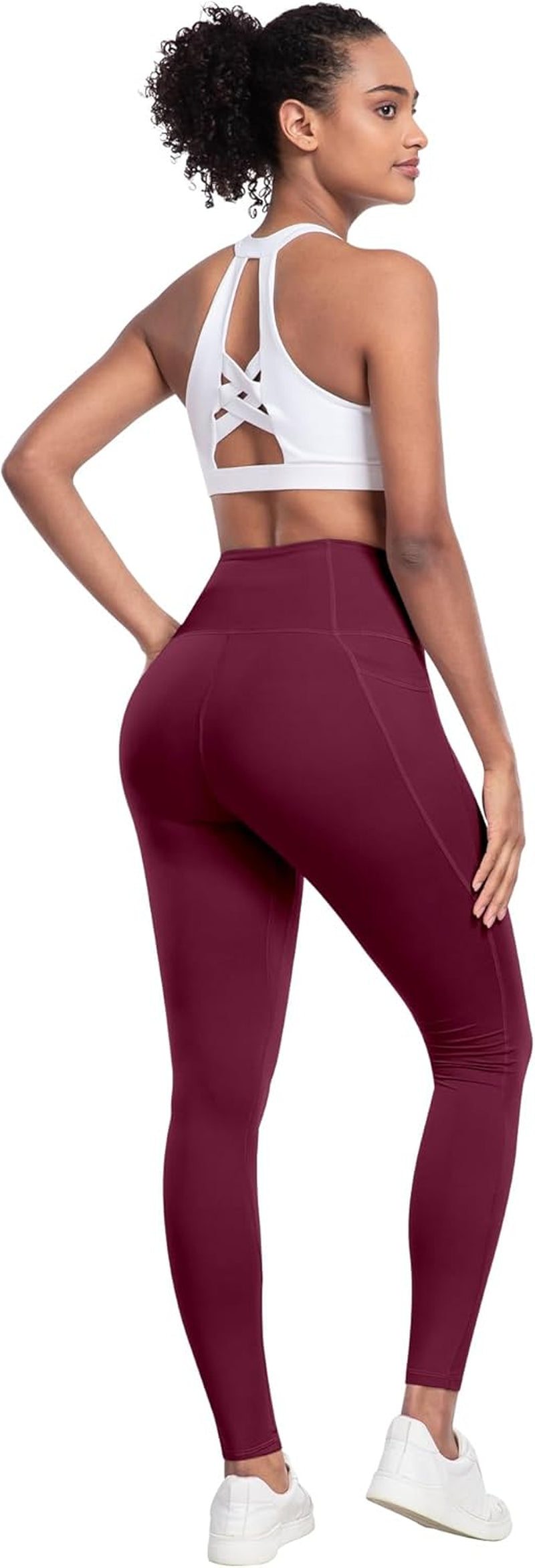 Leggings with Pockets for Women, 6 Packs Soft High Waisted Tummy Control Workout Yoga Pants