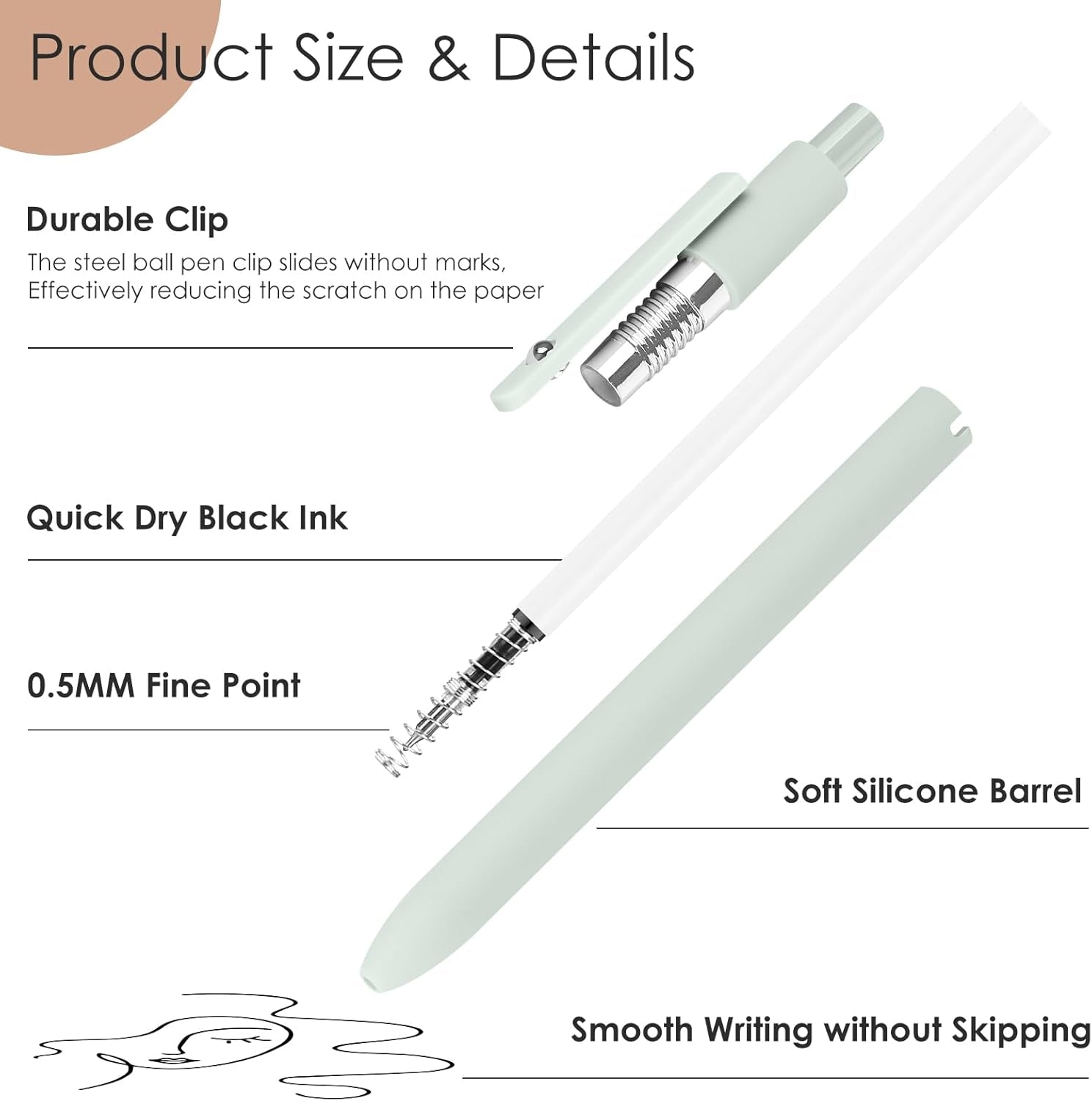 Cute Pens School Supplies, Cool Stuff Aesthetic Pen Office College School Supplies, Teen Girl Gifts Trendy Stuff Teacher Supplies for Men Women Student
