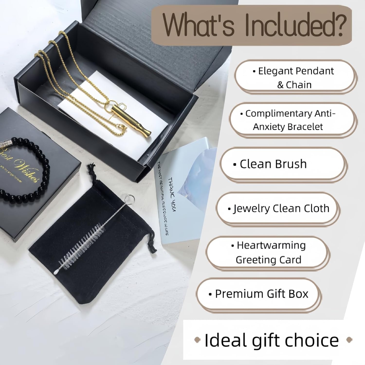 Adjustable Breathing Necklace to Stop Smoking,Anxiety Mindfulness Pendant- Stainless Steel Sensory Fidget Quit Vapingtools Jewelry for Focus & Calm, 3 Chain Lengths (23.6"/25.6"/27.5")