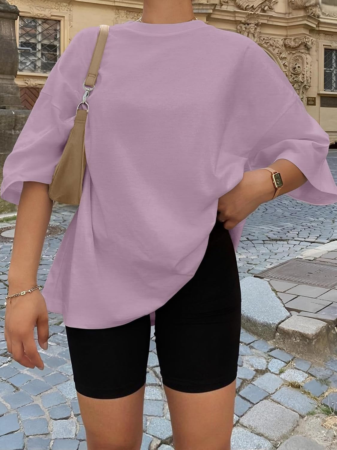 Womens Oversized Summer T Shirts Fashion Workout plus Size Tops Short Sleeve Beach Vacation Gym Clothes 2025