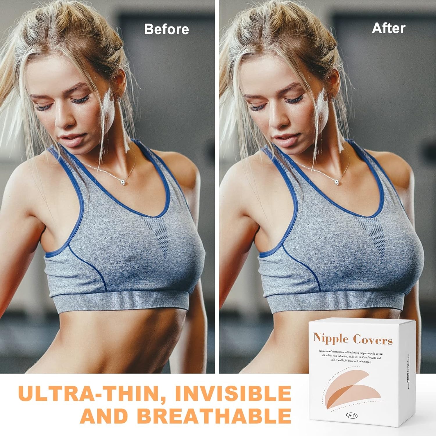 5 Pairs Nipple Covers, Invisible Nipple Covers for Women, Silicone Petals/Pasties Nipple Covers Reusable Washable Nude