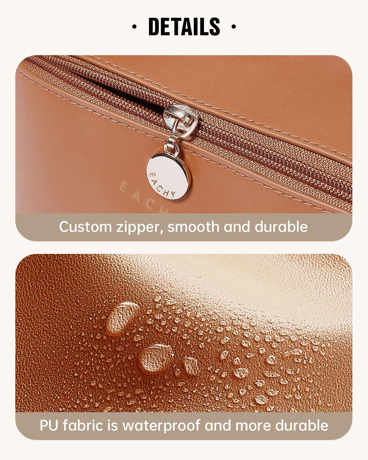 Travel Makeup Bag,Large Capacity Cosmetic Bags for Women,Waterproof Portable Pouch Open Flat Toiletry Bag Pattern Makeup Bag