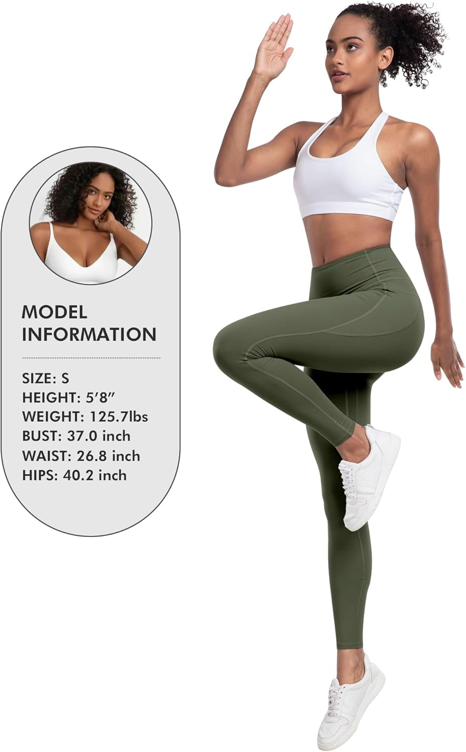 Leggings with Pockets for Women, 6 Packs Soft High Waisted Tummy Control Workout Yoga Pants