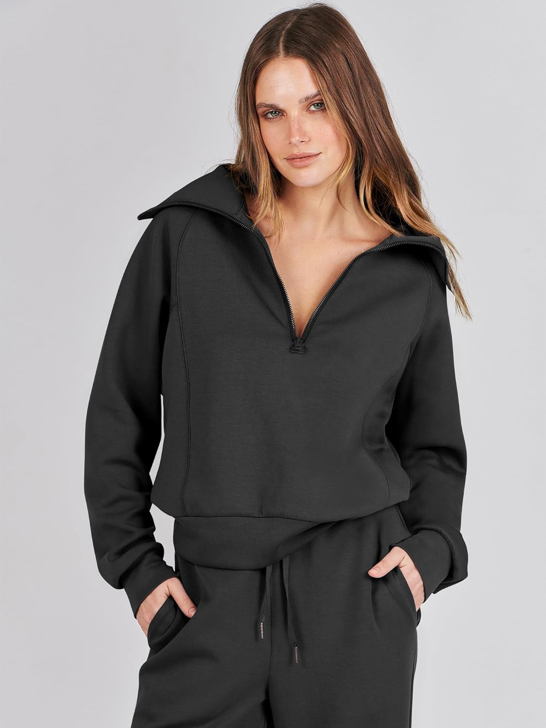 Women 2 Piece Outfits Sweatsuit Oversized Sweatshirt Sweatpants Tracksuit Sweat Lounge Matching Set 2025 Fall Trendy
