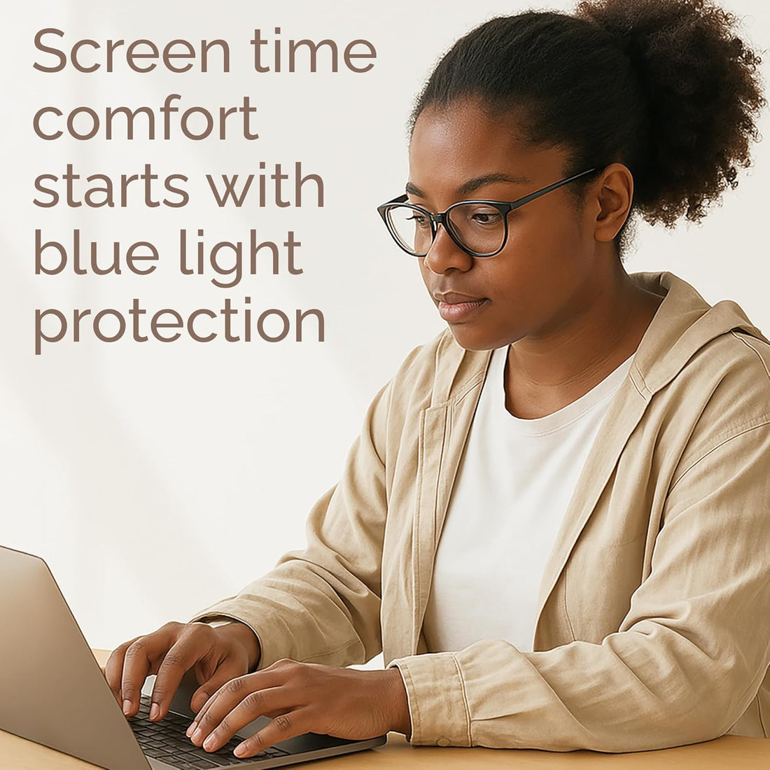 Iconic Blue Light Glasses for Woman - Computer Glasses up to 99% Blue Light Blocking - anti Eyestrain & UV Glare