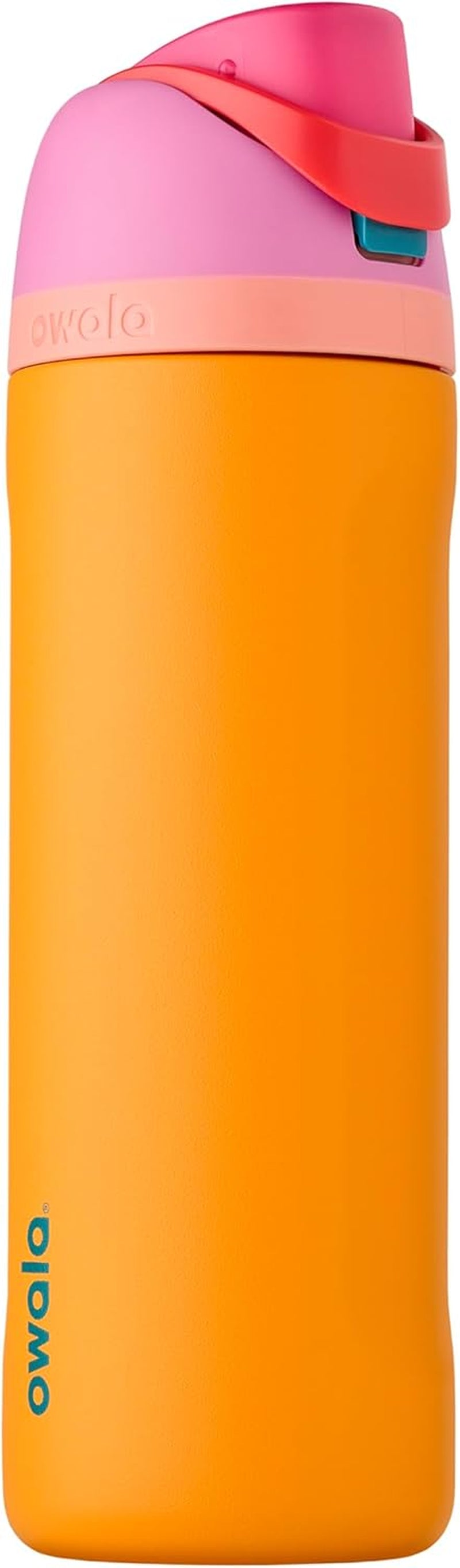 Freesip Insulated Stainless Steel Water Bottle with Straw for Sports, Travel, and School Bpa-Free Sports Water Bottle, 24 Oz, Tropical