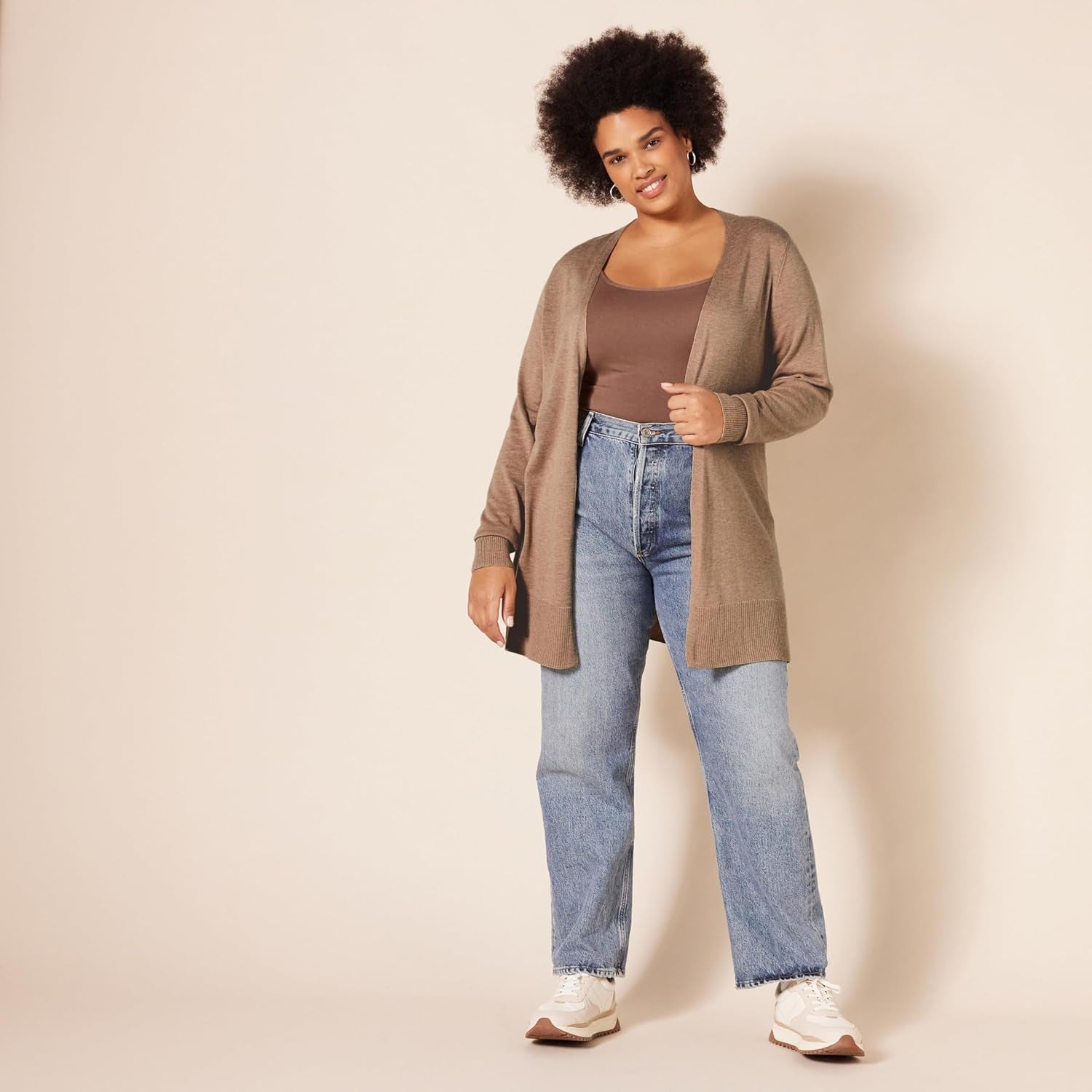 Women'S Lightweight Open-Front Cardigan Sweater (Available in plus Size)