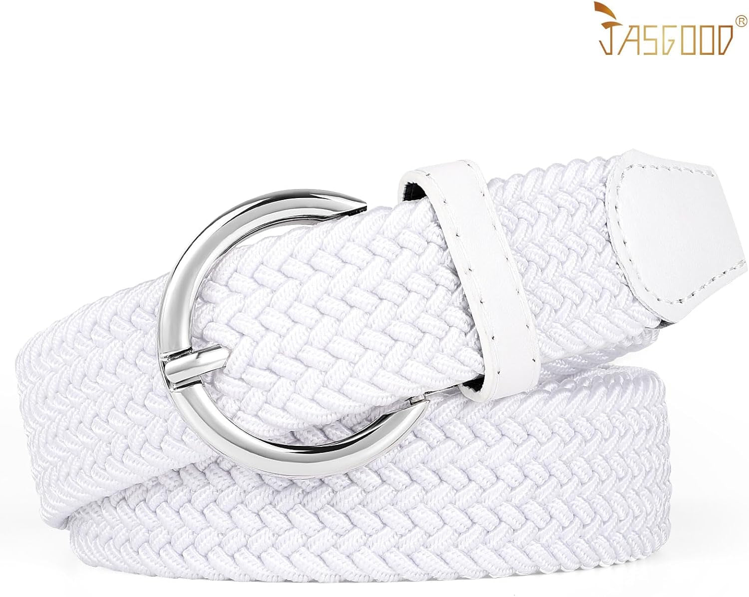 Women Braided Woven Elastic Stretch Belt Canvas Casual Belt for Jeans Pants