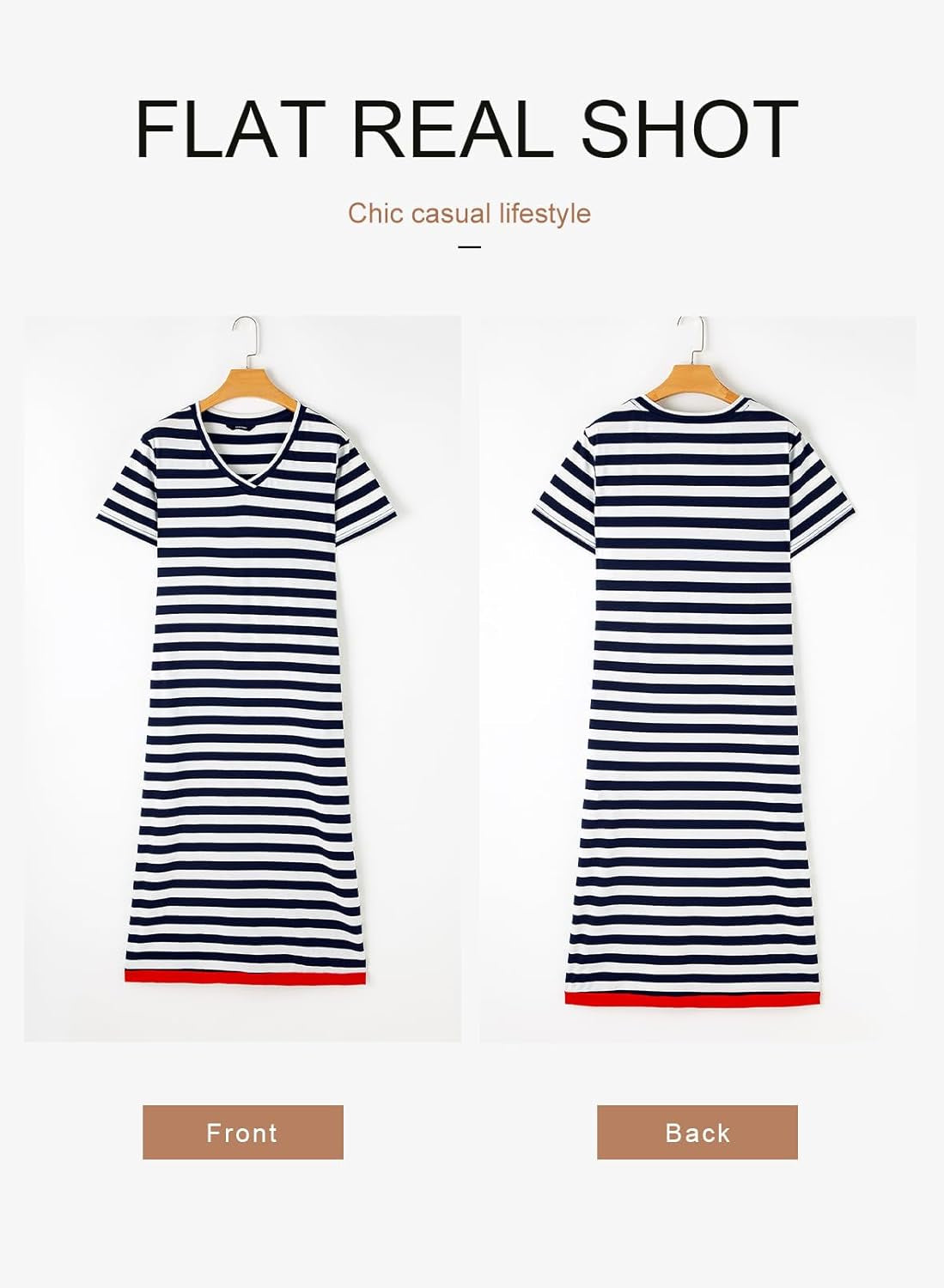Summer Dress Casual Womens Fashion Short Sleeve Maxi Dress T Shirt Dress Striped Long Color Block Maxi Dress