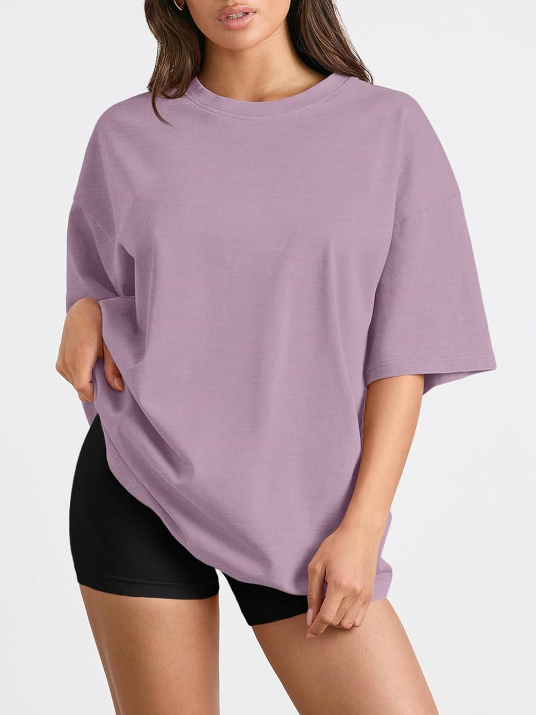 Womens Oversized Summer T Shirts Fashion Workout plus Size Tops Short Sleeve Beach Vacation Gym Clothes 2025