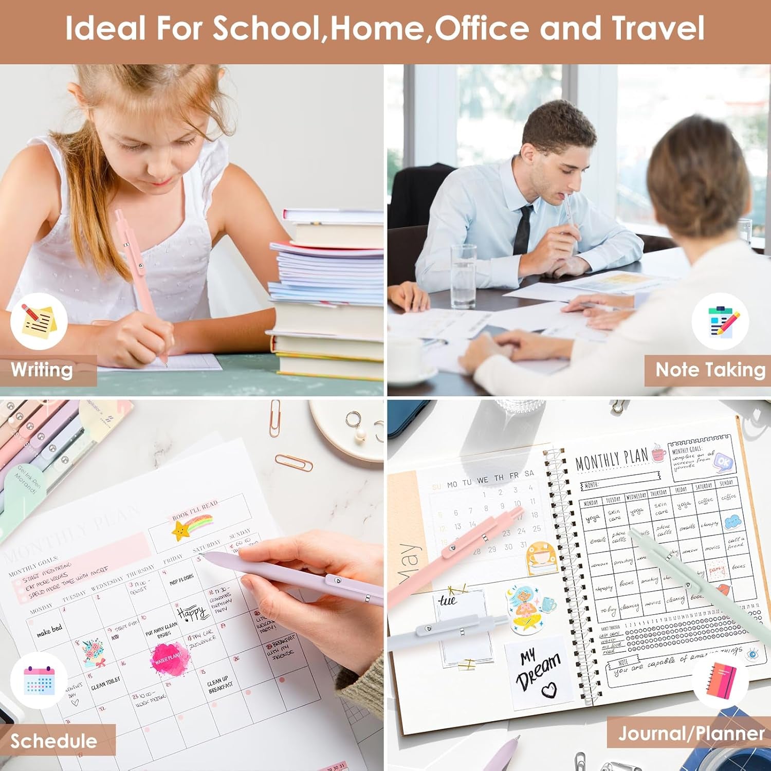 Cute Pens School Supplies, Cool Stuff Aesthetic Pen Office College School Supplies, Teen Girl Gifts Trendy Stuff Teacher Supplies for Men Women Student