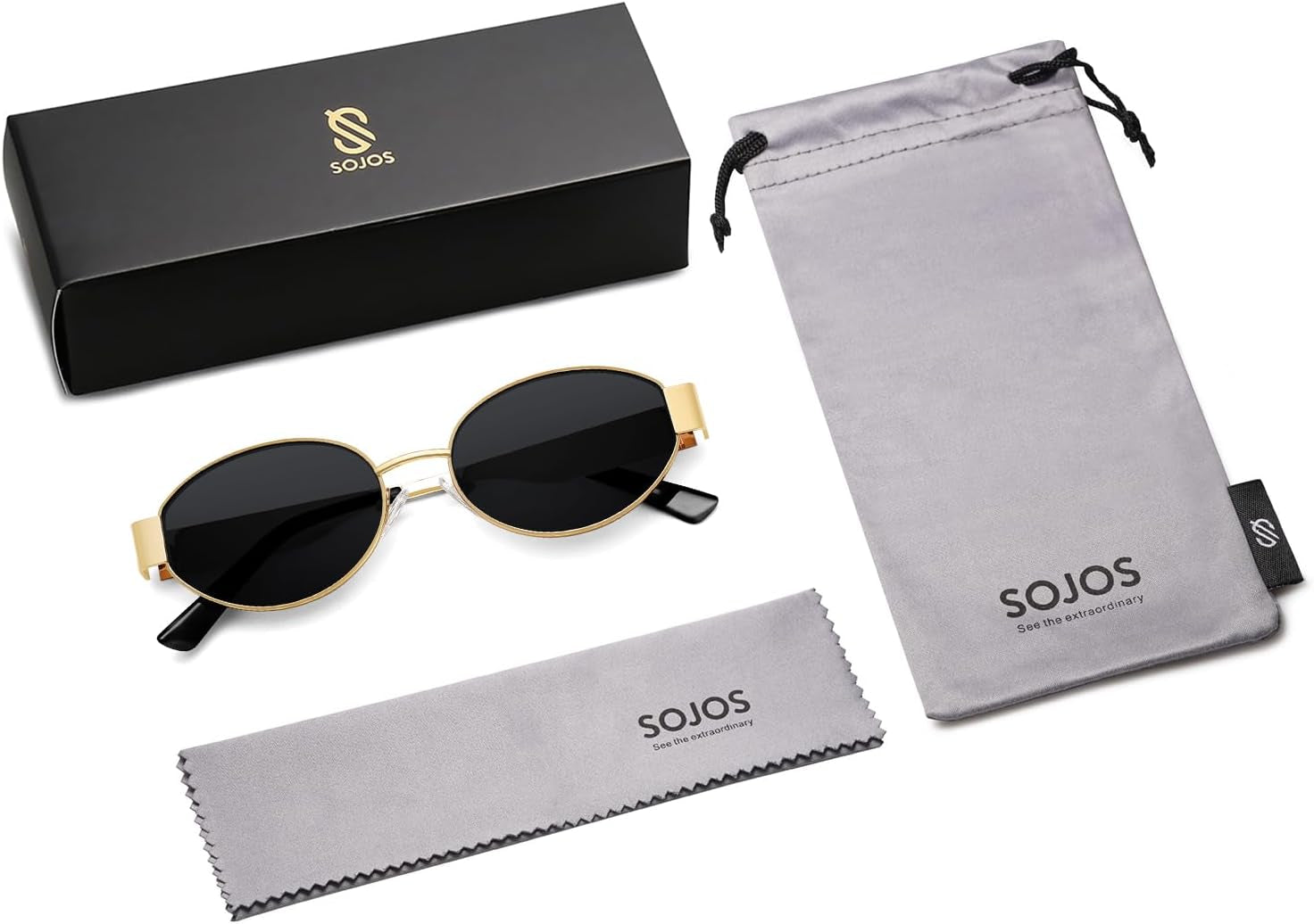 Retro Oval Sunglasses for Women Trendy Classic Shades UV400 Protection SJ1256