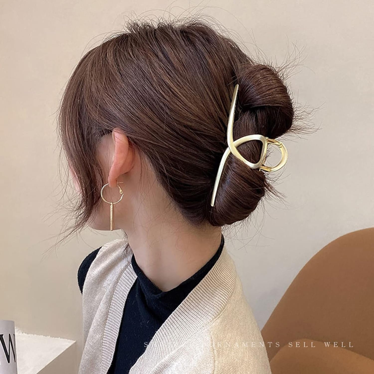 3 PCS Metal Large Claw Clips for Thick Heavy Hair, Strong Hold Big Non-Slip Hair Catch Barrette Jaw Clamp for Long Hair, Fashion Styling Accessories for Women Girls
