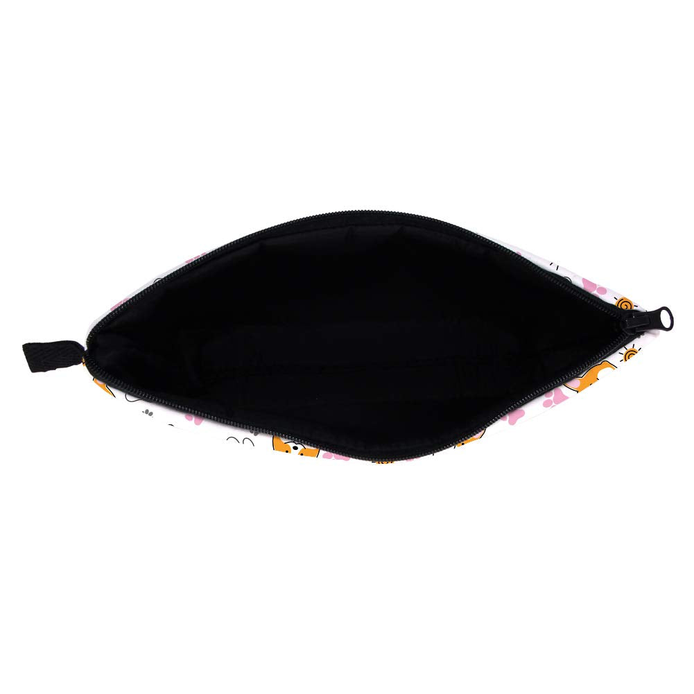 Makeup Bag Small Travel Cosmetic Bag Pencil Case Zipper Pouch Cute Corgi Gifts for Women (Corgi1074)