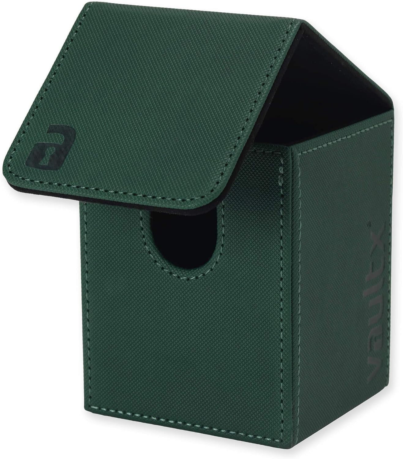 Trading Card Toploading Deck Box, 80+ Sleeved Cards, Premium Exo-Tec Material, Card Holder Storage Box, Detachable Magnetic Lid, for MTG Commander, TCG (Green)