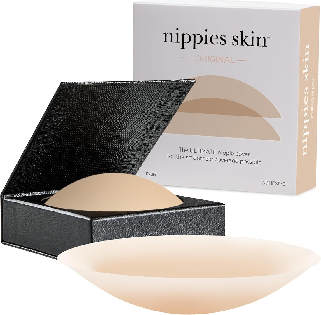Nipple Covers for Women - Sticky Adhesive Silicone Pasties - Reusable Pasty Nipple Cover with Travel Box