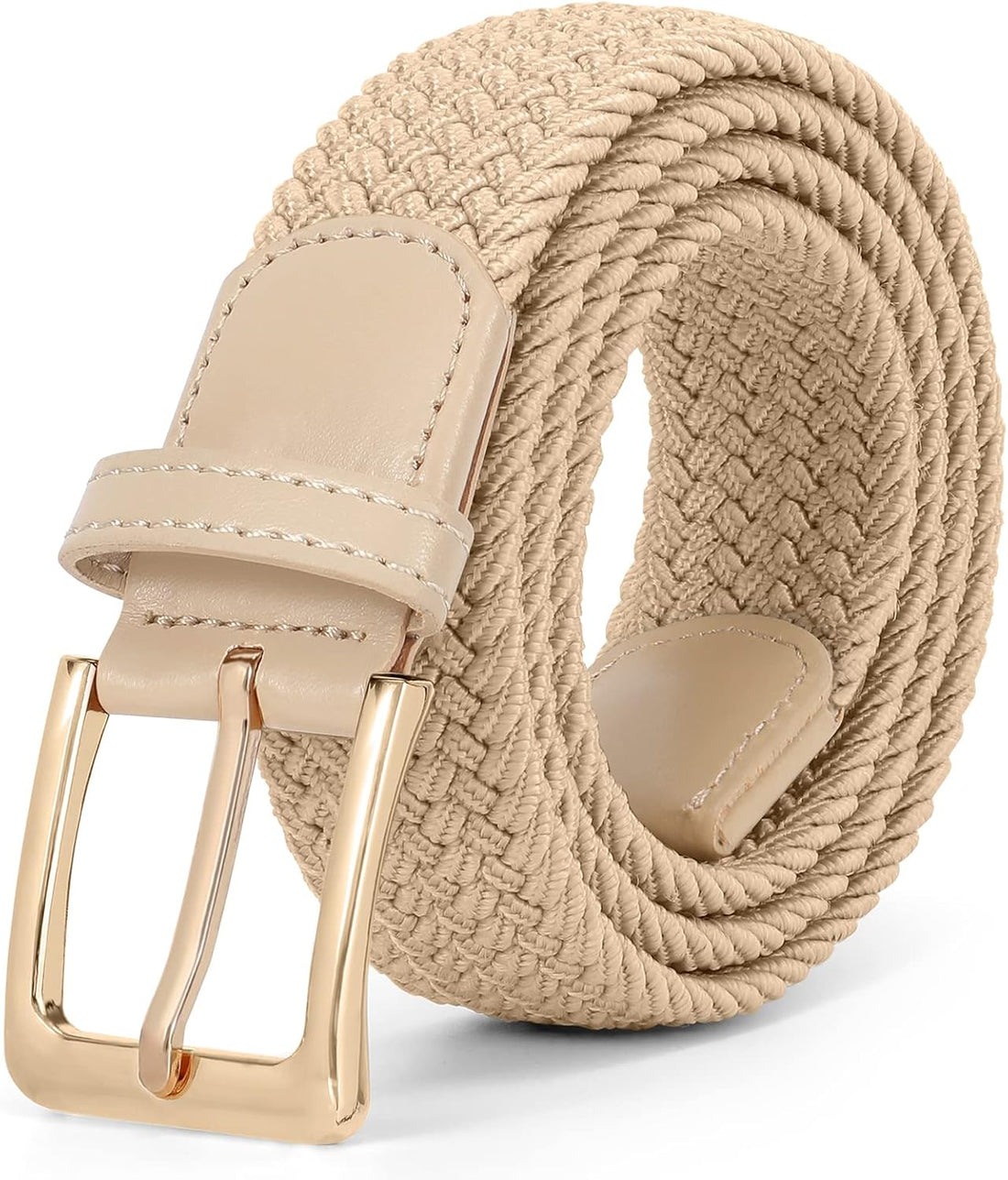 Women Braided Woven Elastic Stretch Belt Men Golf Web Casual Belt for Pants Jeans