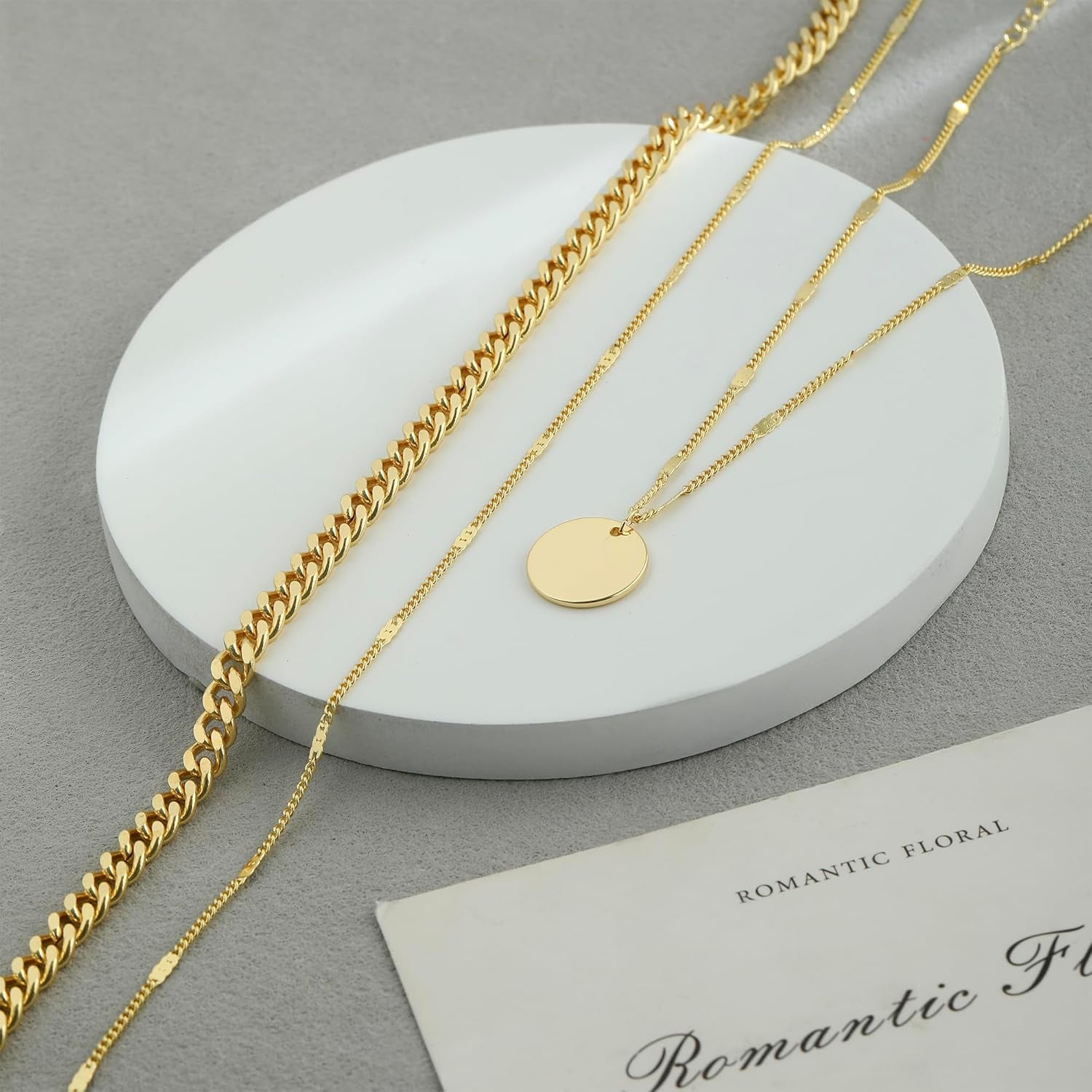14K Gold Plated Layering Necklaces for Women Gold Necklace Set, Cuban Link, Snake Chain, Paperclip Layered Chains, Twisted Rope and Twisted Chain, Trendy Layering Necklace