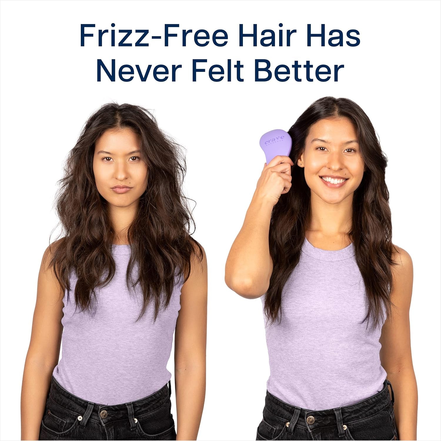 Glide Thru Hair Brush - Detangler Brush for Curly, Straight, Wet or Dry Hair - Gentle Detangling Brushes for Adults, Kids, Toddlers - Hair Accessories for Women, 7.5X3" - Purple