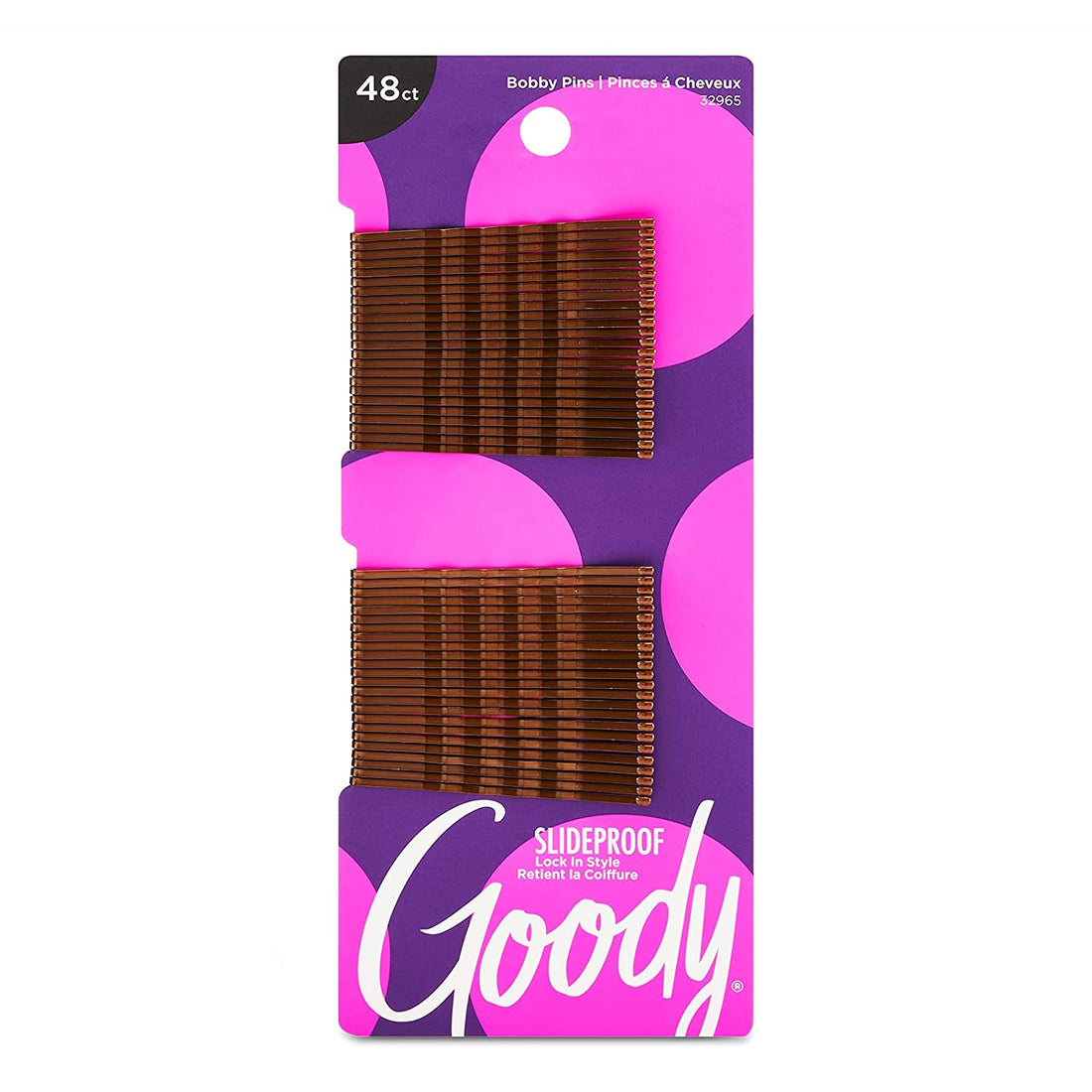 Slideproof Bobby Pins - 48 Ct, Brunette Brown, High Gloss Bobby Hair Pins for Styling, Lock in Style, Comfortable, Pain-Free Hair Accessories for Women & Men, All Hair Types