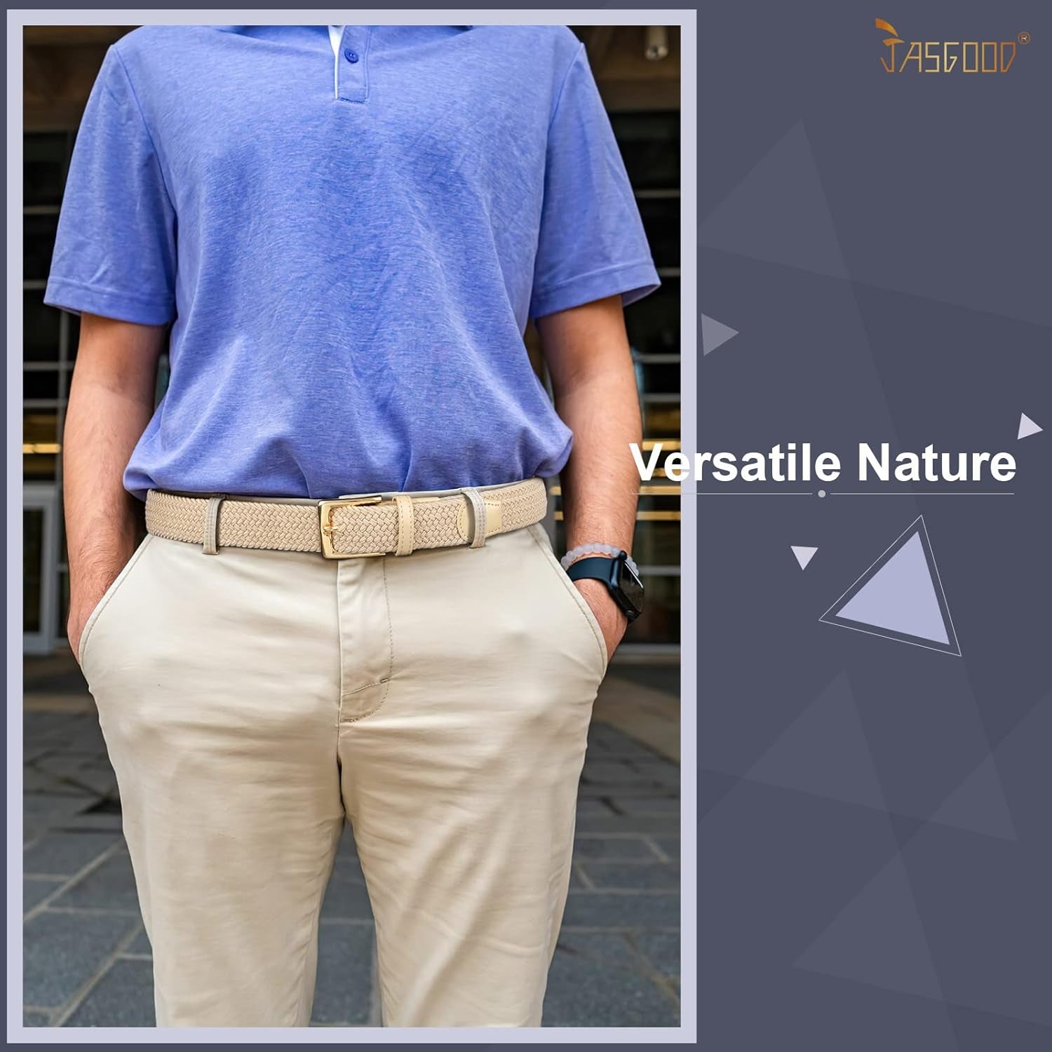 Women Braided Woven Elastic Stretch Belt Men Golf Web Casual Belt for Pants Jeans