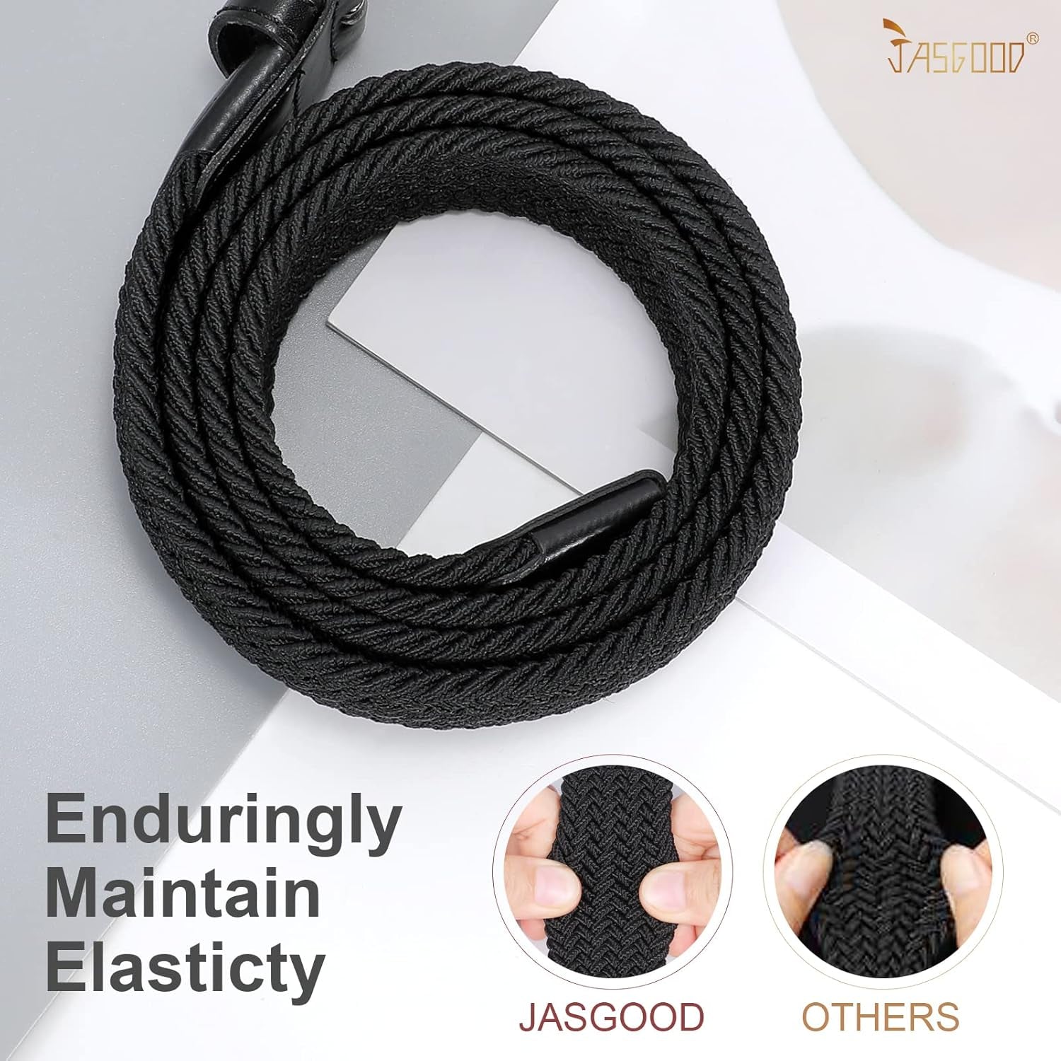 Women Braided Woven Elastic Stretch Belt Men Golf Web Casual Belt for Pants Jeans