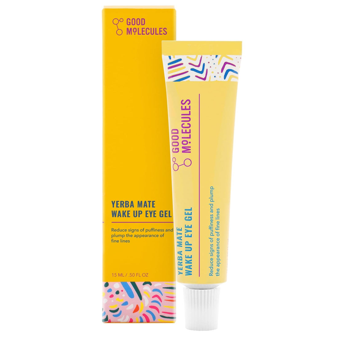 Yerba Mate Wake up Eye Gel - Hydrating under Eye Gel Cream with Hyaluronic Acid and Caffeine - Target Dark Circles and Puffiness - Skin Care for Face