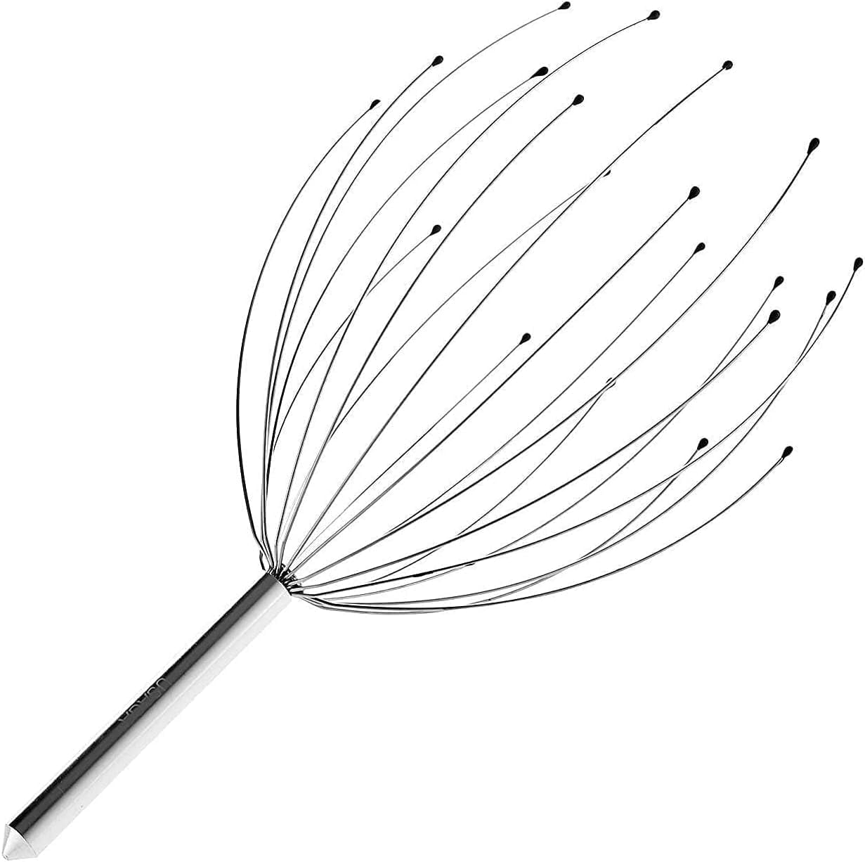 Head Massager Scalp Massager 20 Fingers Head Scratcher for Scalp Body Relaxing (Silvery)