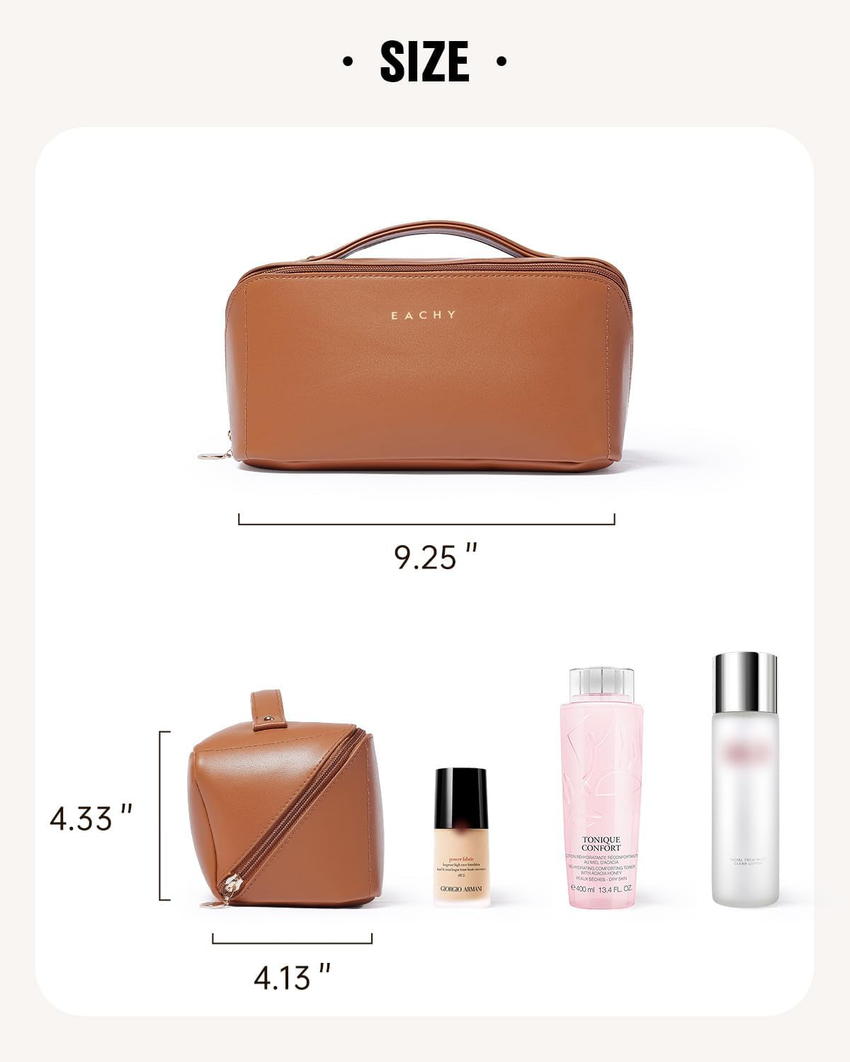 Travel Makeup Bag,Large Capacity Cosmetic Bags for Women,Waterproof Portable Pouch Open Flat Toiletry Bag Pattern Makeup Bag