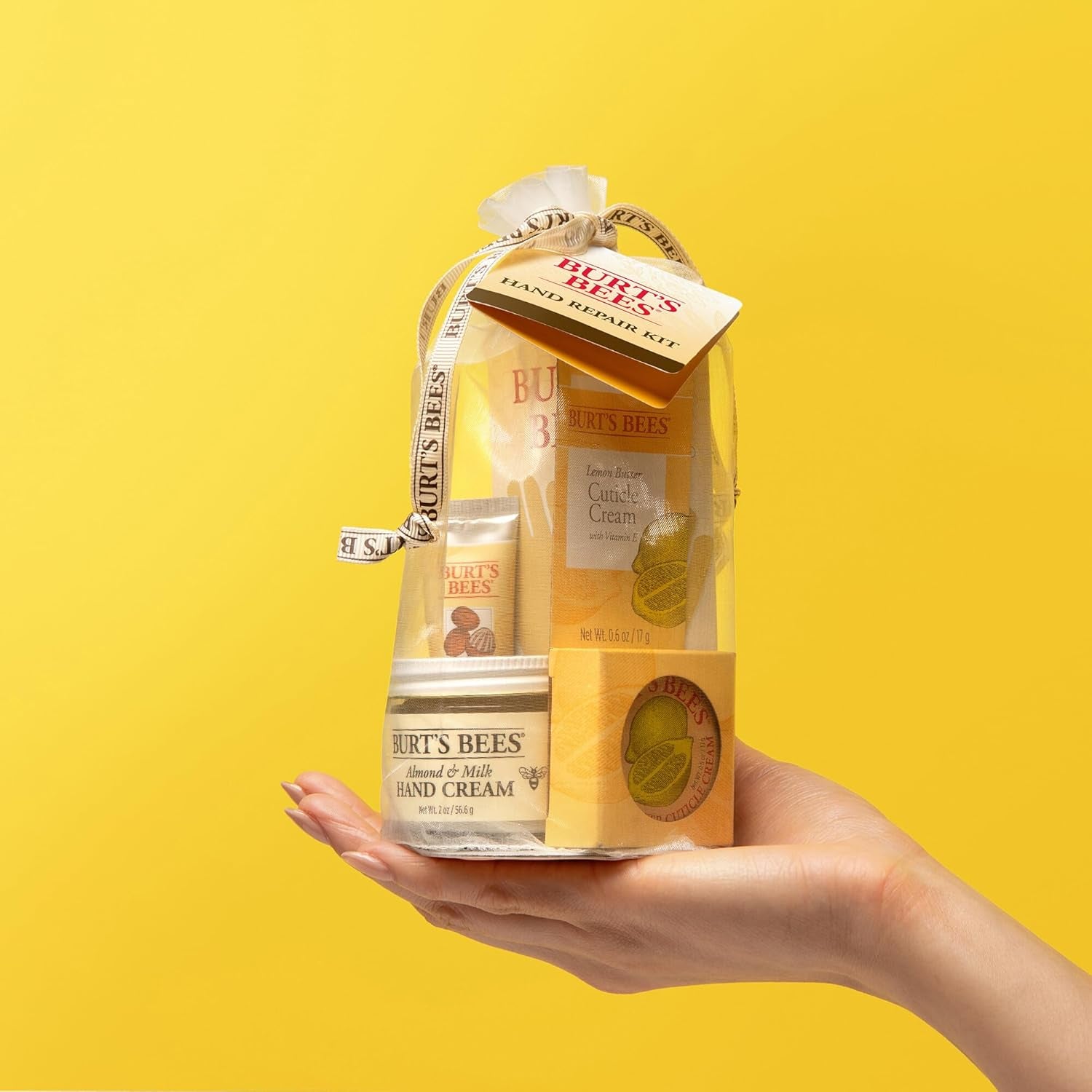 Gifts Ideas - Hand Repair Set, 3 Hand Creams plus Gloves - Almond Milk, Lemon Butter Cuticle Cream, Shea Butter Repair