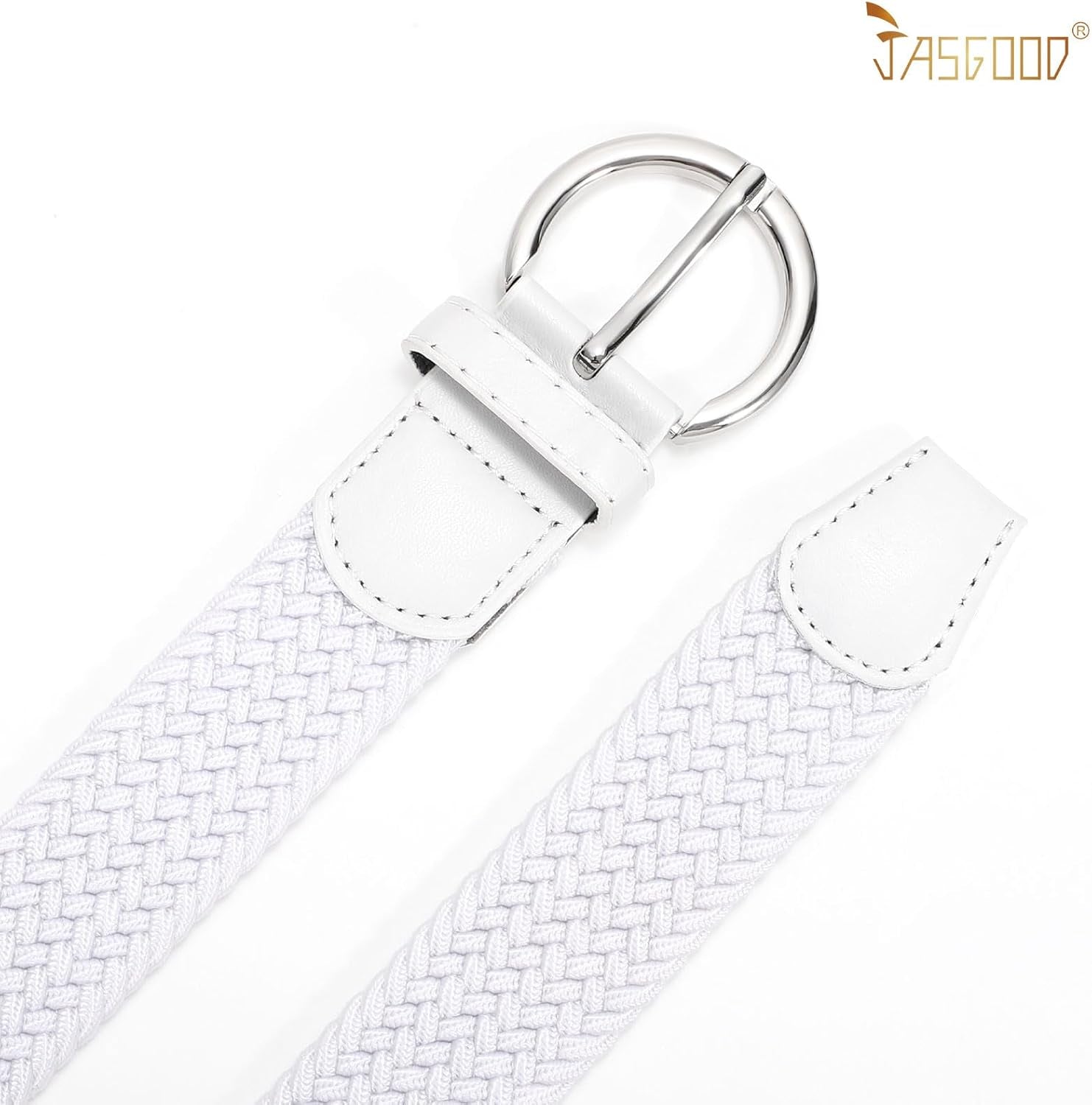 Women Braided Woven Elastic Stretch Belt Canvas Casual Belt for Jeans Pants