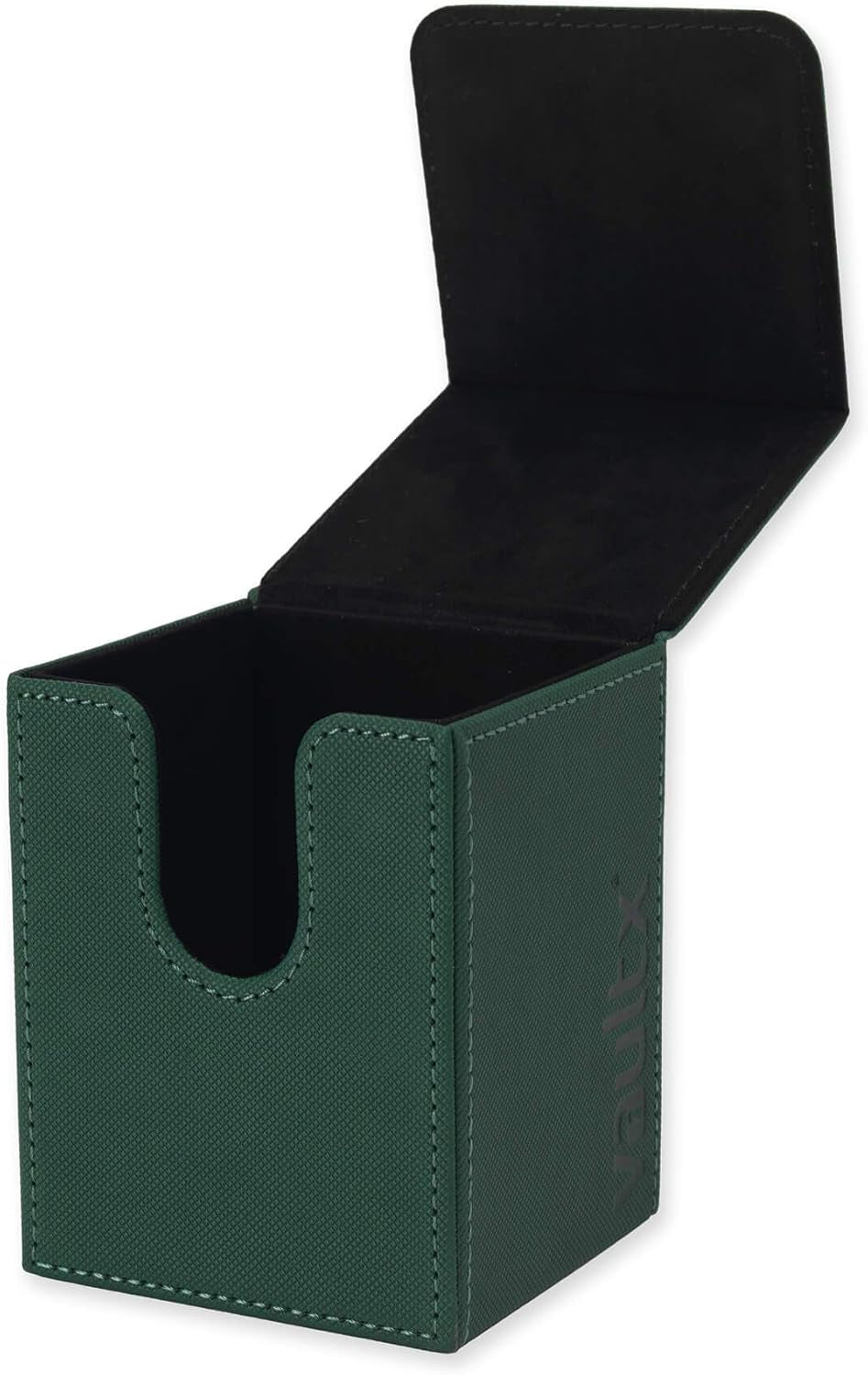 Trading Card Toploading Deck Box, 80+ Sleeved Cards, Premium Exo-Tec Material, Card Holder Storage Box, Detachable Magnetic Lid, for MTG Commander, TCG (Green)