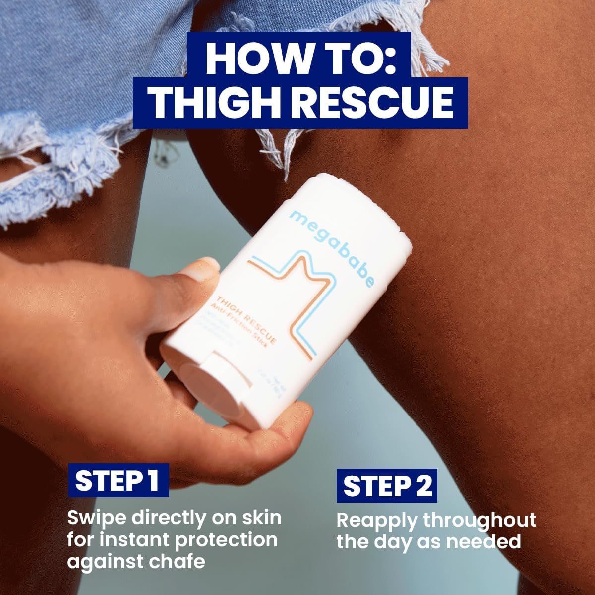 Thigh Rescue Anti-Chafe Stick | Prevents Skin Chafe & Irritation | Thighs, Arms, Bra-Lines & More