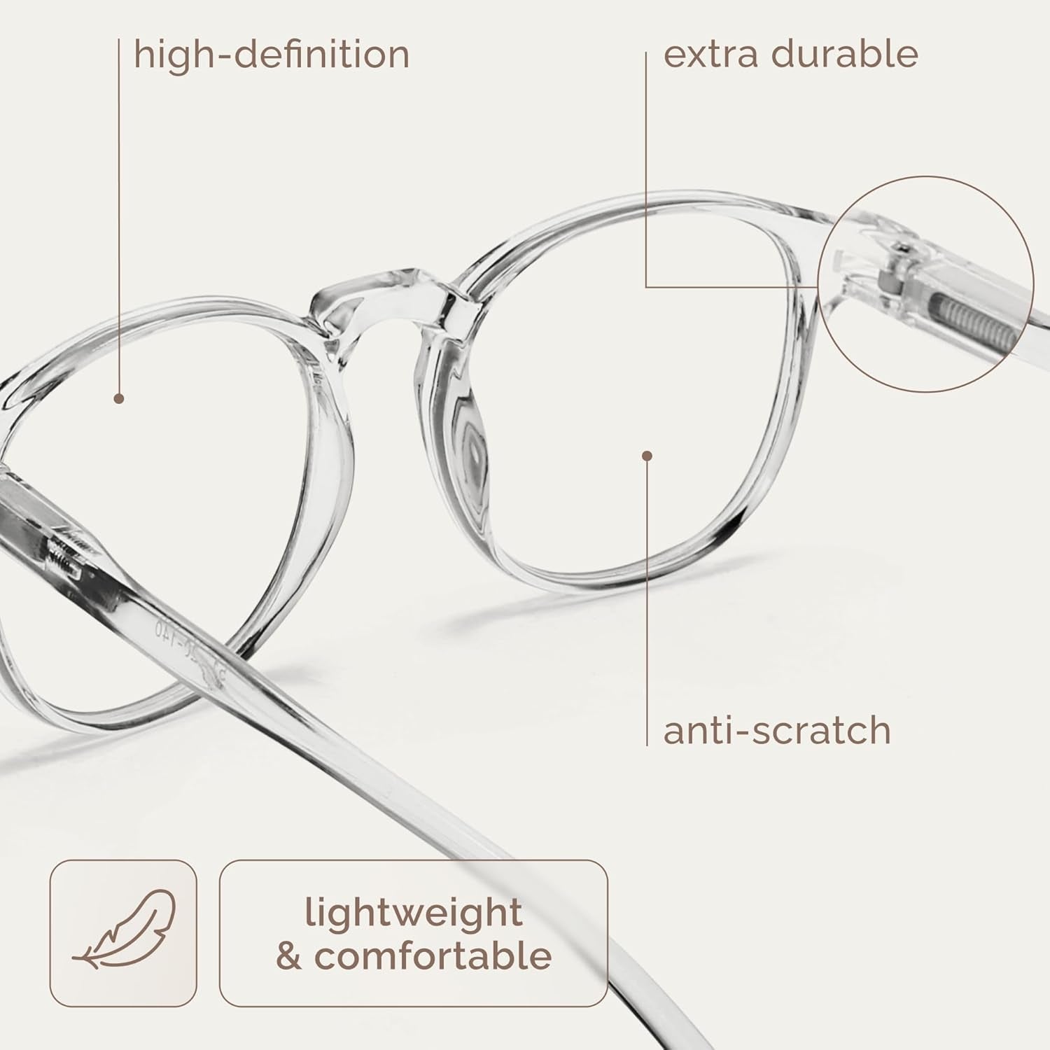 Iconic Blue Light Glasses for Woman - Computer Glasses up to 99% Blue Light Blocking - anti Eyestrain & UV Glare